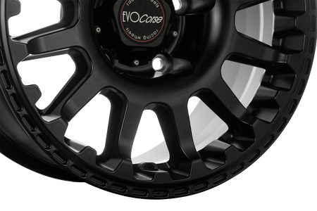 Felga aluminiowa Evo Corse Atlas NK 8x17" do off-roadu i rajdów terenowych - czarna z połyskiem - Toyota