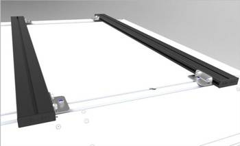 Belki nośne Alu-Cab 1250 mm – czarne, 2 szt., bez stóp