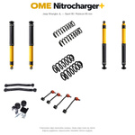 Zestaw zawieszenia OME Nitrocharger+ – Jeep Wrangler JL 4-drzwiowy 2.2 Diesel, Sport 90 / Rubicon 65 mm, lekki przód, stałe 150 kg z tyłu, terenowy