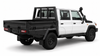 AluBlack Platforma ładunkowa z opuszczanymi burtami do Toyota Land Cruiser 79 z podwójną kabiną