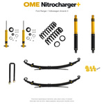 Zestaw zawieszenia OME Nitrocharger+ – Ford Ranger 2022+, lift 40 mm, stałe 300 kg z tyłu, resory wielopiórowe, alternatywne amortyzatory przednie / Volkswagen Amarok II