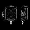 Światła drogowe Strands biało-bursztynowe Nuuk D-Line QBA Driving Light 3"