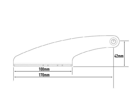 Zestaw do montażu na dachu lampy LAZER Linear-36 - Ford Ranger (2016-2022) wersja z relingami dachowymi - wysokość 42 mm
