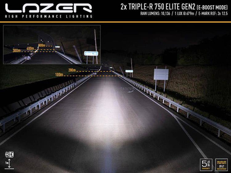 Zestaw lamp LED do grilla Lazer Lamps 2 × Triple-R 750 Gen2 Elite — Land Rover Discovery 4 (2014+)