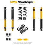 Zestaw zawieszenia OME Nitrocharger+ – Jeep Wrangler JL 4-drzwiowy 3.6 V6, 50 mm, pod sam zderzak, stałe 300 kg z tyłu, mocniejsze tłumienie przodu