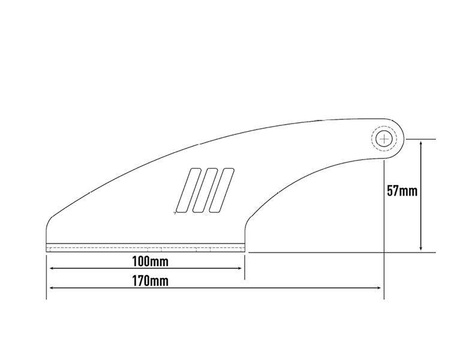 Zestaw do montażu na dachu lampy LAZER T24 Evolution - Ford Ranger (2016-2022) wersja z relingami dachowymi - wysokość 57 mm