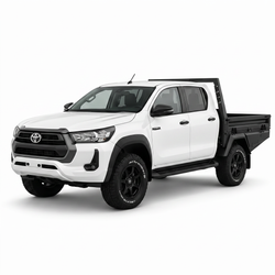 AluBlack Platforma ładunkowa z opuszczanymi burtami do Toyota Hilux 2016+ z podwójną kabiną