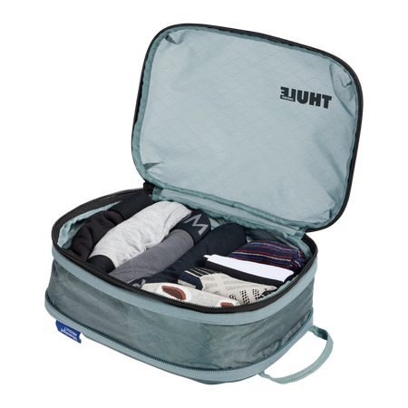 Półprzezroczysty pokrowiec Thule Compression Packing Cube - szary staw, mały