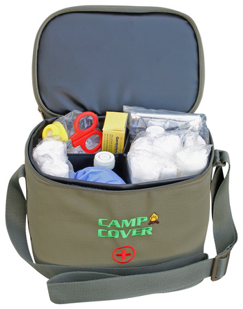 Apteczka turystyczna Camp Cover Medical 8 l — z wyposażeniem — kolor khaki