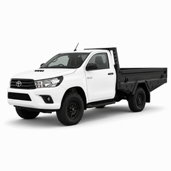 AluBlack Platforma ładunkowa z opuszczanymi burtami do Toyota Hilux 2016+ z pojedynczą kabiną
