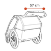 Przyczepka rowerowa wielofunkcyjna na dwa miejsca Thule Chariot Cab – ciemnoszara