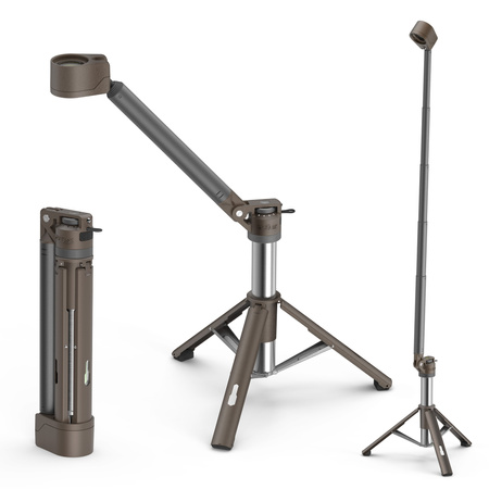 Teleskopowa lampa kempingowa LED OuTask TD-2 1500 lm – brązowa (Tactical Earth)