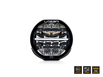 Okrągła lampa LED Lazer Sentinel 7” Elite ze światłem pozycyjnym - czarna