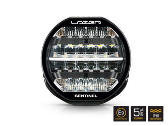 Okrągła lampa LED Lazer Sentinel 9” Highline Gen2 ze światłem pozycyjnym - czarna