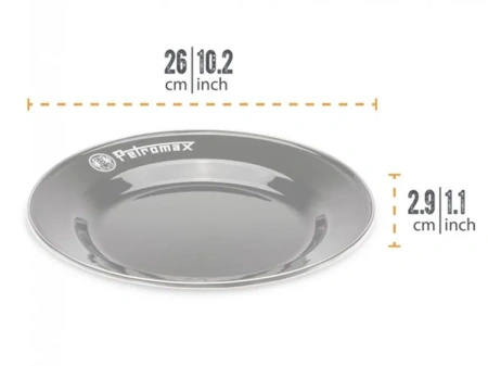 Czarne talerze emaliowane Petromax 26 cm – 2 sztuki