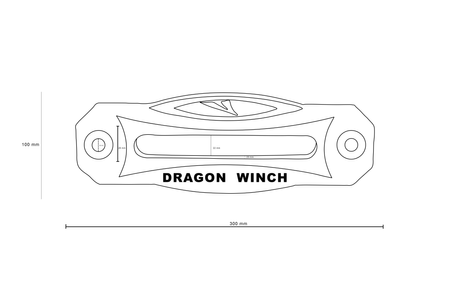 Prowadnica ślizgowa Dragon Winch DWM, DWH, DWT 9000-18000 logo - szara