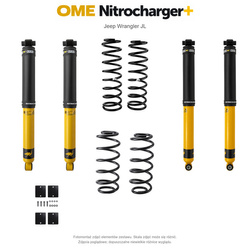 Zestaw zawieszenia OME Nitrocharger+ – Jeep Wrangler JL 2-drzwiowy 3.6 V6, 50 mm, przód z cięższym osprzętem, średnie obciążenie tyłu
