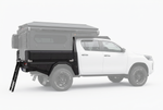 AluBlack Platforma ładunkowa ze skrzyniami do przechowywania do Toyota Hilux 2016+ z podwójną kabiną, zestaw do Alu-Cab ModCAP