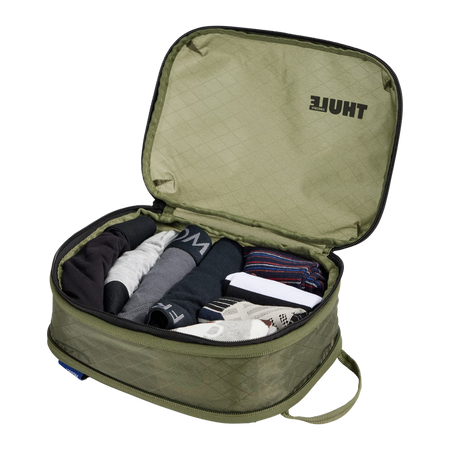 Półprzezroczysty pokrowiec Thule Compression Packing Cube – miękka zieleń, mały
