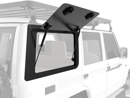 Prawe okno uchylne Front Runner Gullwing aluminium do Toyota Land Cruiser 76 – GWTL004