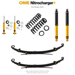 Zestaw zawieszenia OME Nitrocharger+ – Ford Ranger PHEV 2025+, lift 20–40/45–50 mm, średnie obciążenie tyłu, resory wielopiórowe
