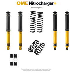 Zestaw zawieszenia OME Nitrocharger+ – Jeep Wrangler JL 4-drzwiowy 3.6 V6, 50 mm, przód z cięższym osprzętem, stałe 150 kg z tyłu