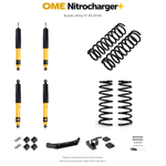 Zestaw zawieszenia OME Nitrocharger+ – Suzuki Jimny IV 3-drzwiowy 2018+, 40 mm, przód pod duże dodatkowe obciążenie, stałe 100 kg z tyłu, bez czujnika świateł