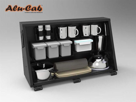 Szafka boczna Alu-Cab 730 x 750 z zestawem kuchennym do Land Cruisera