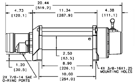 WARN SERIES 6 ANTI-CLOKWISE - WYCIĄGARKA HYDRAULICZNA