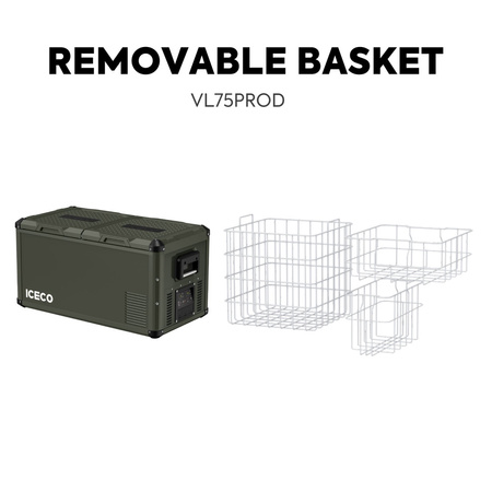 Lodówka kompresorowa ICECO VL75PROD 75 l 12/24 V Dual Zone – szara