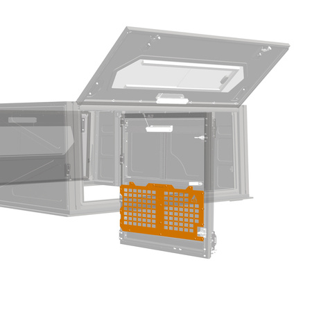 Zestaw płyt Molle na dolną część tylnych drzwi Alu-Cab ModCAP & Camper FSS 5.5' / FSL 6.5'