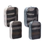 Zestaw organizerów bagażowych Thule Packing Cube Family – 4 szt. – kolor szary / biały