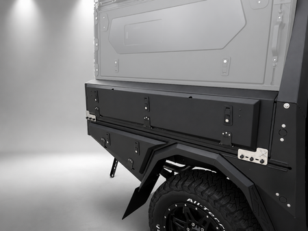 AluBlack Platforma ładunkowa ze skrzyniami do przechowywania do Ford Ranger 2023+ z podwójną kabiną, zestaw do Alu-Cab ModCAP