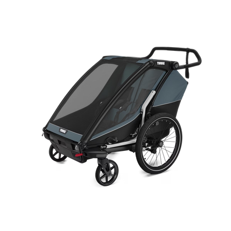 Przyczepka rowerowa wielofunkcyjna na dwa miejsca Thule Chariot Cab – ciemnoszara