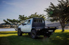 AluBlack Platforma ładunkowa z opuszczanymi burtami do Toyota Land Cruiser 79 z podwójną kabiną