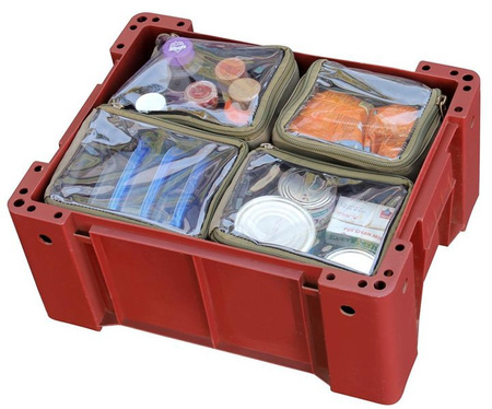 Zestaw organizerów do skrzynki Camp Cover Ammo Pouch — 4 x 1/4 — kolor khaki