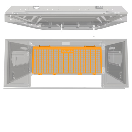 Panel MOLLE Alu-Cab MODCAP i Canopy Camper Fullsize – przednia ściana