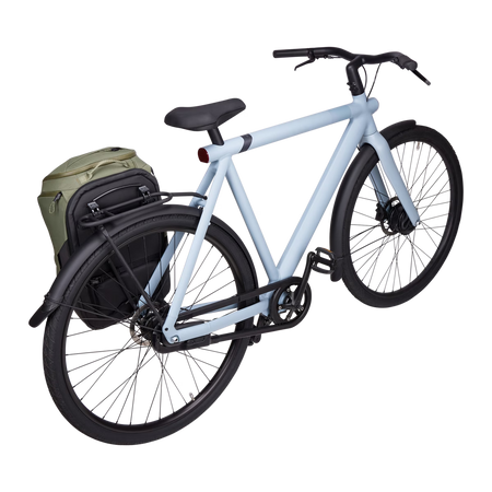 Hybrydowa sakwa rowerowa i plecak Thule Paramount 26L - zielona soft green