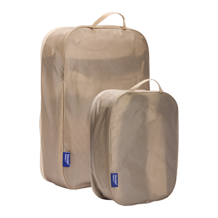 Zestaw organizerów bagażowych Thule Packing Cube S + M – kolor beżowy Gentle Beige
