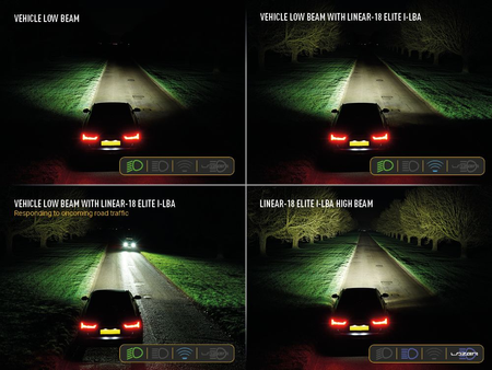 Listwa świetlna LED Lazer Linear-18 Elite z funkcją Low Beam Assist, zestaw z wiązką elektryczną