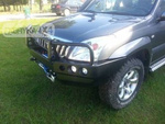FABRYKA 4X4 ZDERZAK PRZÓD Z BULLBAREM DO WERSJI Z PLASTIKOWYMI POSZERZENIAMI NADKOLI TOYOTA LAND CRUISER J120