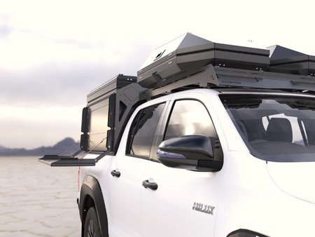 Stolik boczny Alu-Cab Camper Trax z uchwytem na trapy do Canopy Campera i ModCAP