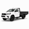 AluBlack Platforma ładunkowa z opuszczanymi burtami do Toyota Hilux 2016+ z pojedynczą kabiną