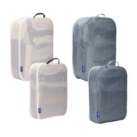 Zestaw organizerów bagażowych Thule Packing Cube Family – 4 szt. – kolor szary / biały