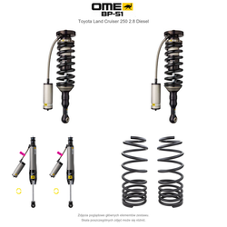 Zestaw zawieszenia OME BP-51 – Toyota Land Cruiser 250, lift 50/40 mm, stałe 200 kg z tyłu