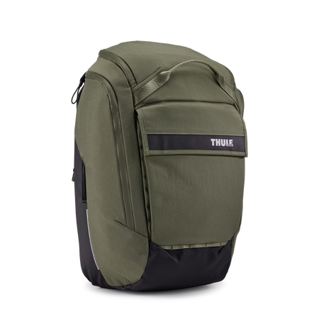 Hybrydowa sakwa rowerowa i plecak Thule Paramount 26 l – zielona soft green