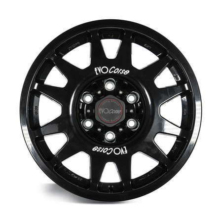 Felga aluminiowa Evo Corse DakarZero 8.5x18" do off-roadu i rajdów terenowych - czarna z połyskiem - Ford, Mazda, Volkswagen