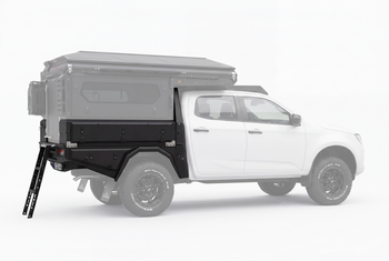 AluBlack Platforma ładunkowa ze skrzyniami do przechowywania do Isuzu D-Max 2023+ z podwójną kabiną, zestaw do Alu-Cab ModCAP
