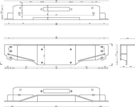 Płyta montażowa łamana 4x4 Dragon Winch DWM 12000–13000 lbs