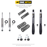 Zestaw OME MT64 – Toyota Land Cruiser 200 2007–2021 4.5 Diesel, przód 50/tył 20 mm, KDSS, stałe 400 kg z tyłu; przód standardowe; tył mocniejsze